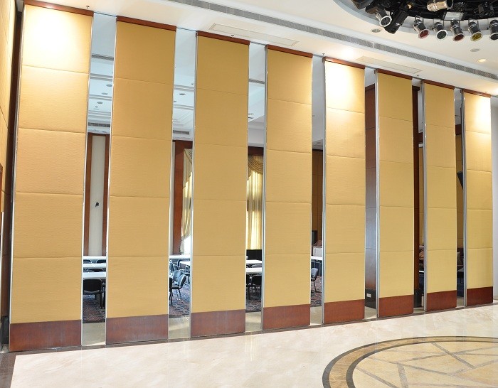 MDF + Aluminum Acoustic Sliding Partition Wall , Movable Partition Wall Boards