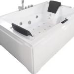 1500mm White Acrylic Hot Tubs And Jacuzzis Two Person Spa Tub For Bathroom