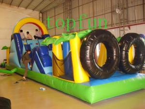 China Custom Made Fireproof Safety Rent Inflatable Obstacle Course For Kids wholesale