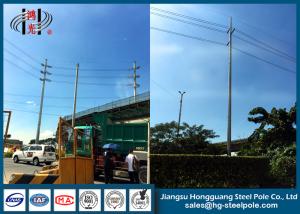 China Polygonal Galvanized Steel Power Transmission Poles 69KV 30FT - 80FT wholesale