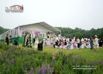 300 people capacity glass wall aluminum frame PVC roof cover white wedding tent