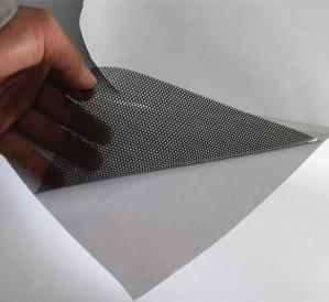 China 1.6m Perforated One Way Vision Film Removable Glue Type 40% Transmittance wholesale