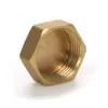 China Female Threaded End Cap Brass Hex Head End Stop Fitting For Air Gas Water Pipeline wholesale