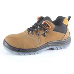 Nubuck Leather Construction Safety Shoes Yellow With Steel Toe And Tpu Outsole