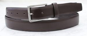 China Feather Edge Tan Mens Dress Belts Classic Buckle / Inside Shape Logo Available 3.3cm Width wholesale
