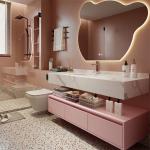 CAD Drawing Ceramic Bathroom Vanity Cabinet Wall Mounted