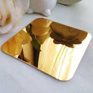 China Golden Gold Mirror Acrylic Sheets Pmma 2mm-120mm For Office Building wholesale