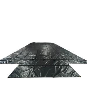 China Lightweight 14oz 3 PC Tarp Set 6 Foot Drop Lumber Tarps For Flatbed Trucks wholesale