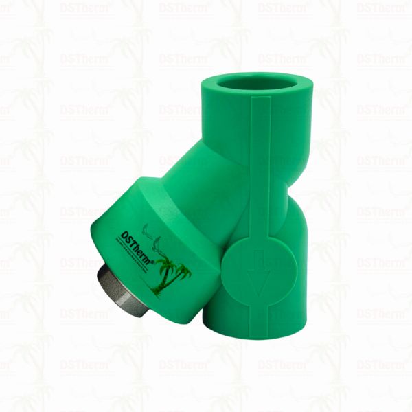 PPR Strainer Valve PN25 Compact Y-Shape Filter Valve 20–32mm for Water Systems