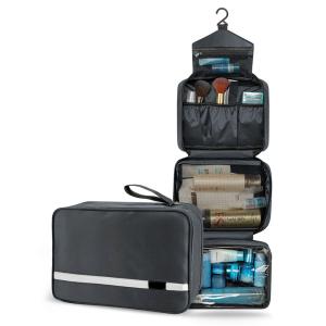 China Unisex Folded Compact Toiletry Bag With 4 Compartments wholesale