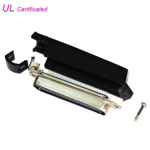 China Plug 50 Pin Centronic Champ Solder Pin Connector with 90 Degree Reversed Plastic Cover wholesale