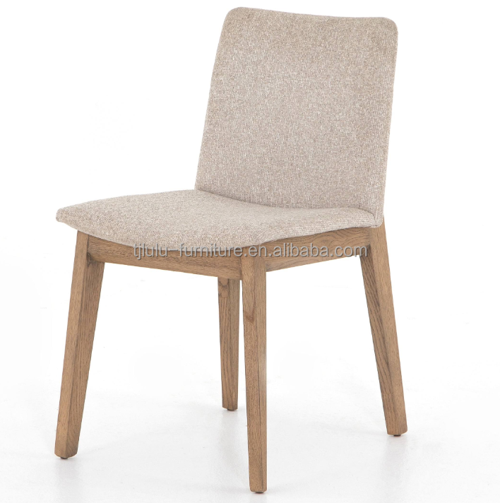 Natural Solid Wood Leisure Back Office Home Upholstery Nordic Style Dining Chair for School