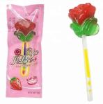 Fluorescence Light Up Candy Rose Flower Shape Lollipop With Lighting Stick
