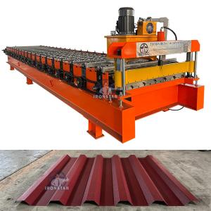 China T35 Trapezoidal roofing sheet roll forming machine for kyrgyzstan wholesale