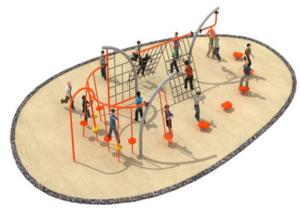 China 780*400*250cm Environmental Protection Rope Playground Equipment For Fashion Design wholesale