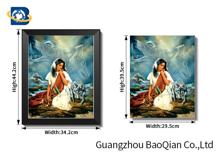 30x40cm Size 3d Lenticular Flipped Picture With Frame For Restaurant Decor