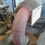 Mandrel pushing High Frequency Heating System Elbow Bending Hot Forming machine