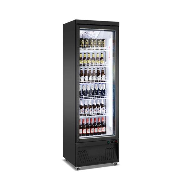 Beverage Cooler Single Glass Door Juices Beverage Refrigerator Upright Soft