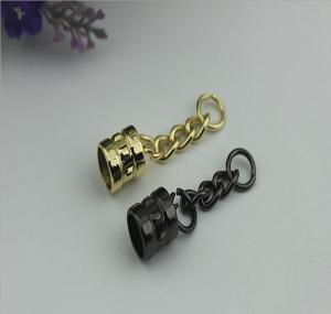 China Latest bell design light gold tassel cord end metal head caps for handbag wholesale