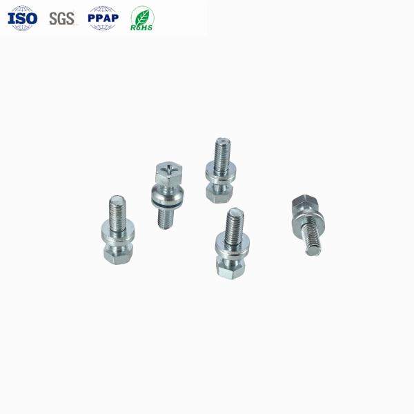 Factory Customized Carbon Steel Phillips Hexagon Slotted Screws With Flat