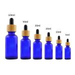 Empty Hot Stamping 50ml Amber Dropper Bottles With Wooden Head