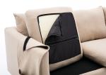 Light Skin Contemporary Bedroom Furniture Fabric Corner Sofa Set Three Seater