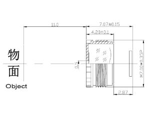 China 1/4&quot; 3.9mm 3Megapixel M7*0.35 mount non-distortion lens, F7.6 62degree low-distortion lens wholesale