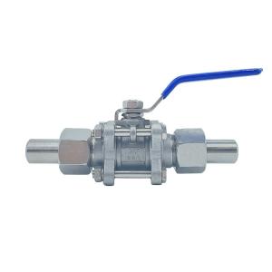 China Q21F Stainless Steel 304 316 Three-Piece Ball Valve with Manual Driving Mode and Handle wholesale