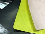 Dupont Paper Coated PU Synthetic Leather Neon Yellow Color Normal Tearing