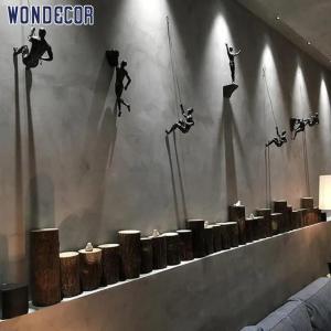 China WONDERS Home decor Brass Wall Sculpture climb shape Dark Yellow wholesale
