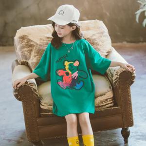 China Small quantity clothing factory Comfortable Fabric Cartoon Bear Print T Shirt Girls Tops 90cm To 130cm wholesale