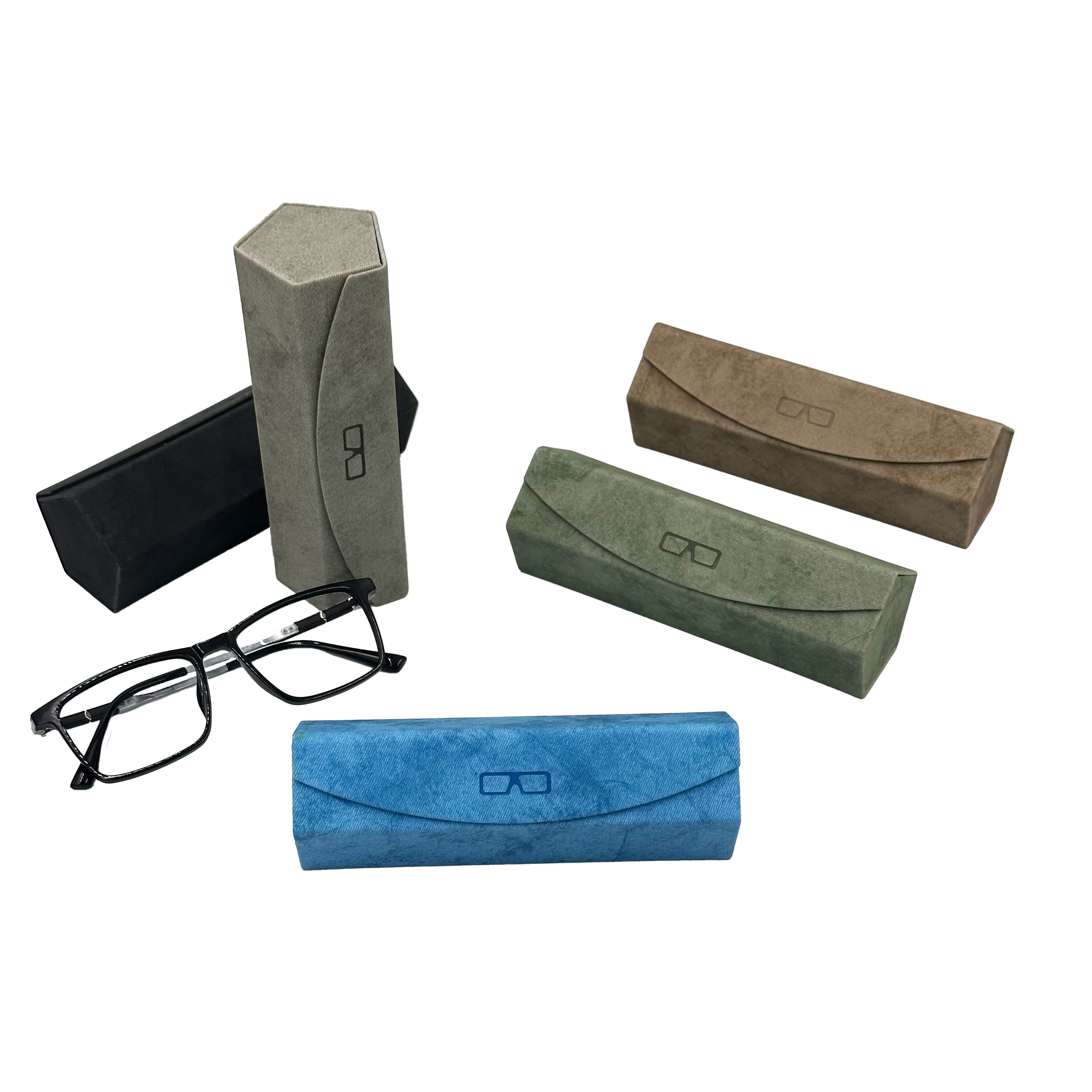 Sleek Foldable Eyeglass Case Triangle Sunglasses Case Fashionable