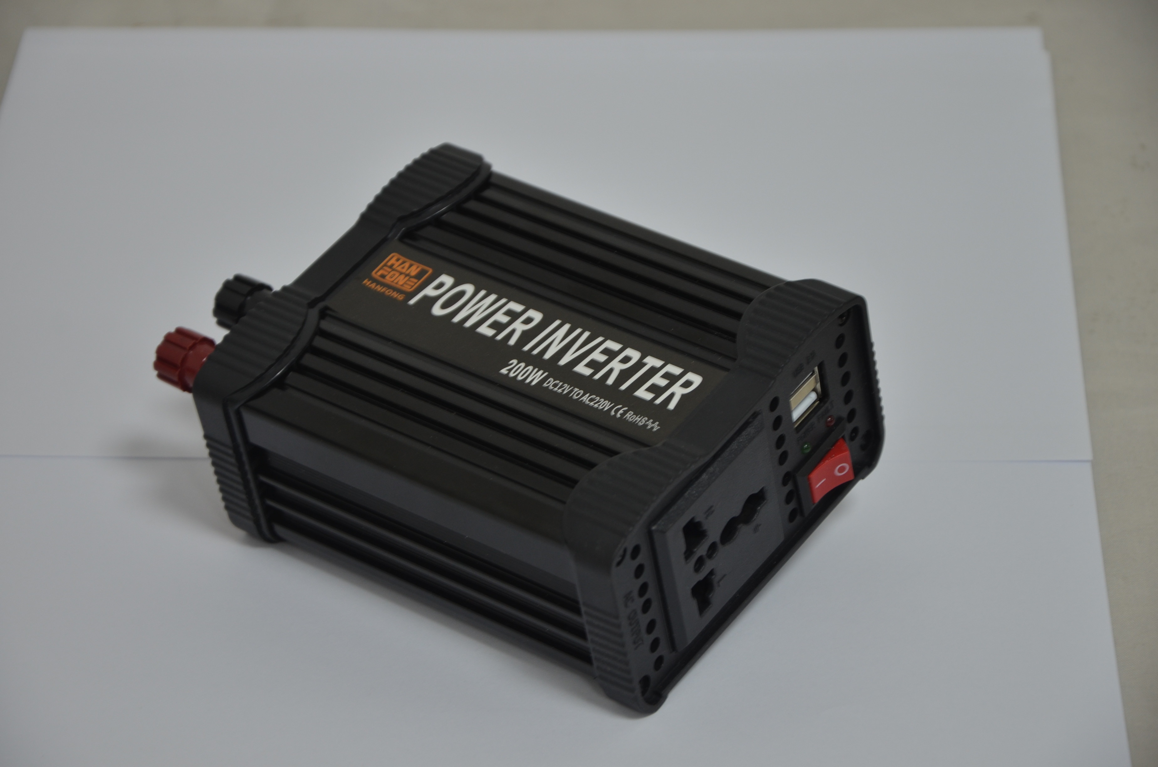 200Watt Car Power Inverter DC 12V to 120V AC Inverter Charger with USB Charger Adapter
