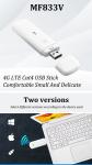 MF833V USB Wireless Modem Mobile Broadband 4G LTE Stick Dongle with UMTS B1/2/4