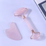 White Jade Face Roller , Rose Quartz Stone Roller 56g Free Sample