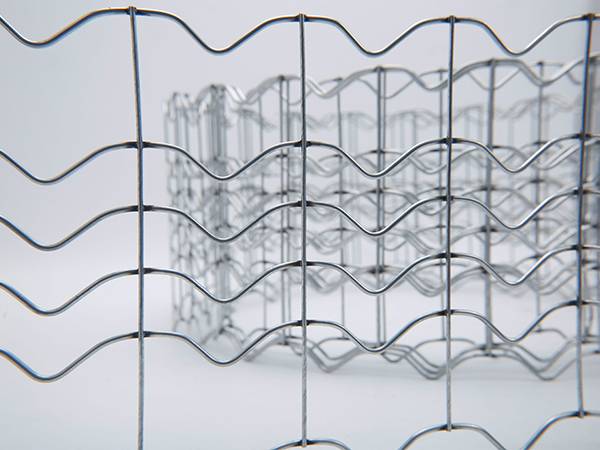 The front view of CWC mesh with 6 line wires