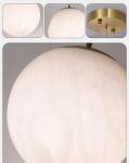 Nordic Modern Hotel Lighting Brass Copper Chandelier Lamp White Glass Ball Led