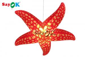 China Events Party Decorating Hanging 2m Red LED Inflatable Sea Star on sale