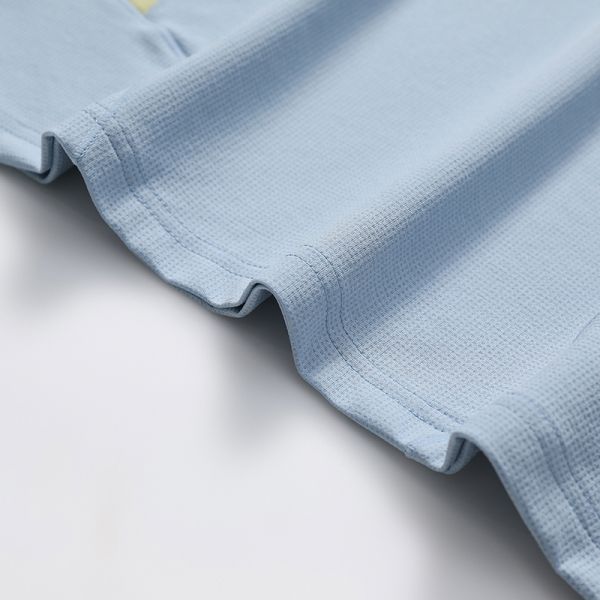 Men's Half Zip Stand Collar Polo Shirt Fine Mesh Polyester Quick Dry Antibacterial Color Block Outdoor Short Sleeve OEM Custom