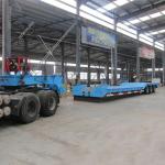 1310mm Wheel Base Heavy Duty 3 Axles Gooseneck Lowbed Semi Trailer with Air