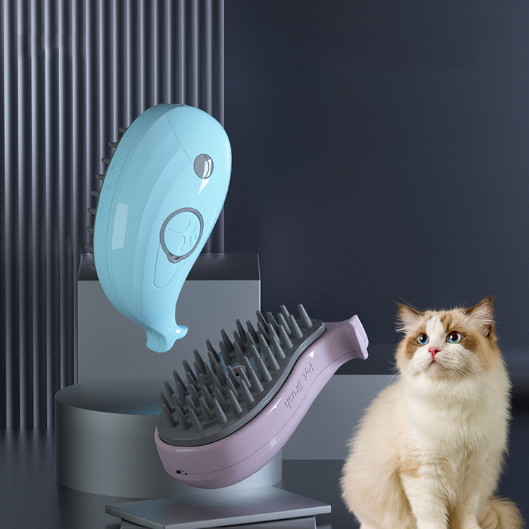 Pet Hair Remover dog Steam Brush Whale 3 In1 Steam Grooming Comb Multifunctional