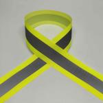 Highlight Yellow Reflective Webbing For Clothes Bags Sportswear Outwear Workwear