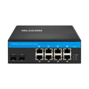 China 48VDC DIN Rail Mounting Industrial Unmanaged POE Switch 8 Gigabit RJ45 Ports wholesale