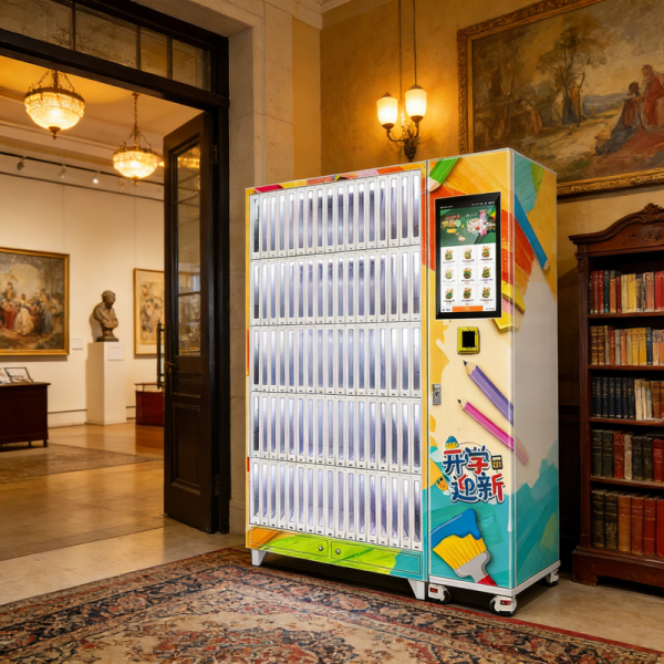 Haloo book vending machine with intelligent electronic lock and thick transparent explosion-proof cabinet door