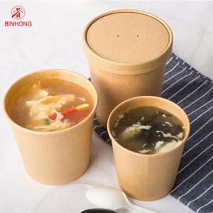 China Eco Friendly 16oz Disposable Paper Containers With Lid wholesale