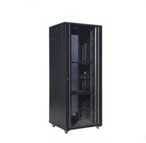 China 37u Glass Door Lockable Server Cabinet , Universal Floor Standing Data Cabinet wholesale