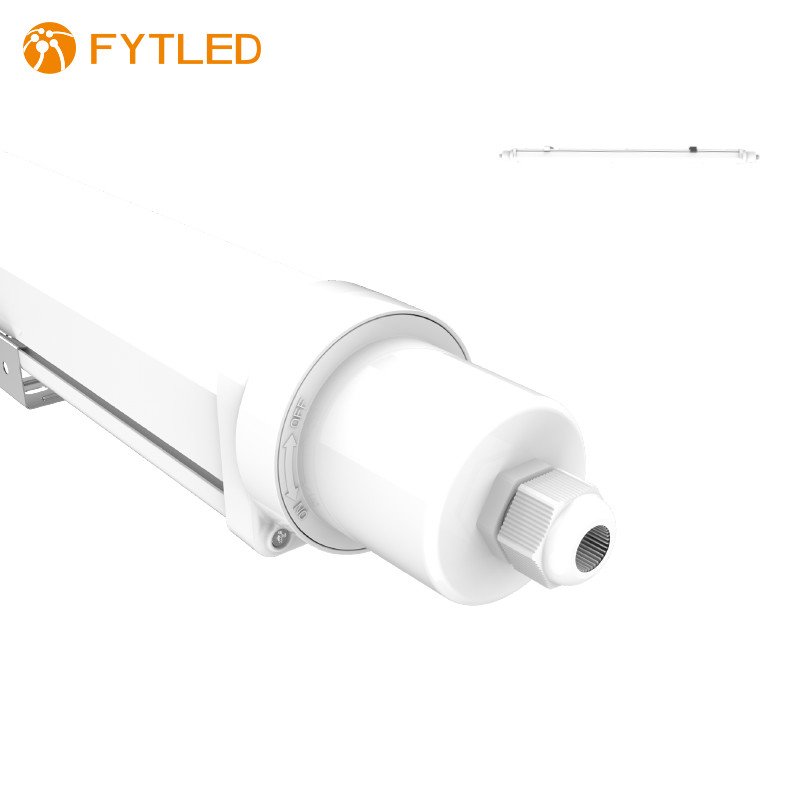 Dimmable AC100V IK10 Protection LED Tri Proof Lights , 4 Feet Led Tube Light