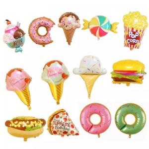 China Wholesale Dessert Balloons Birthday Party Wall Children Toys Ice Cream Donuts Candy Foil Balloons wholesale