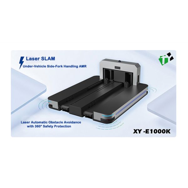 Intelligent Unmanned Forklift with LiDAR and Vision-based SLAM Navigation, 1000KG Load Capacity, and 8 Hours Battery Life