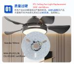 6.3" Dia160mm Round Pcb 24w Led Ceiling Fan Light Ceiling Fan Led Light